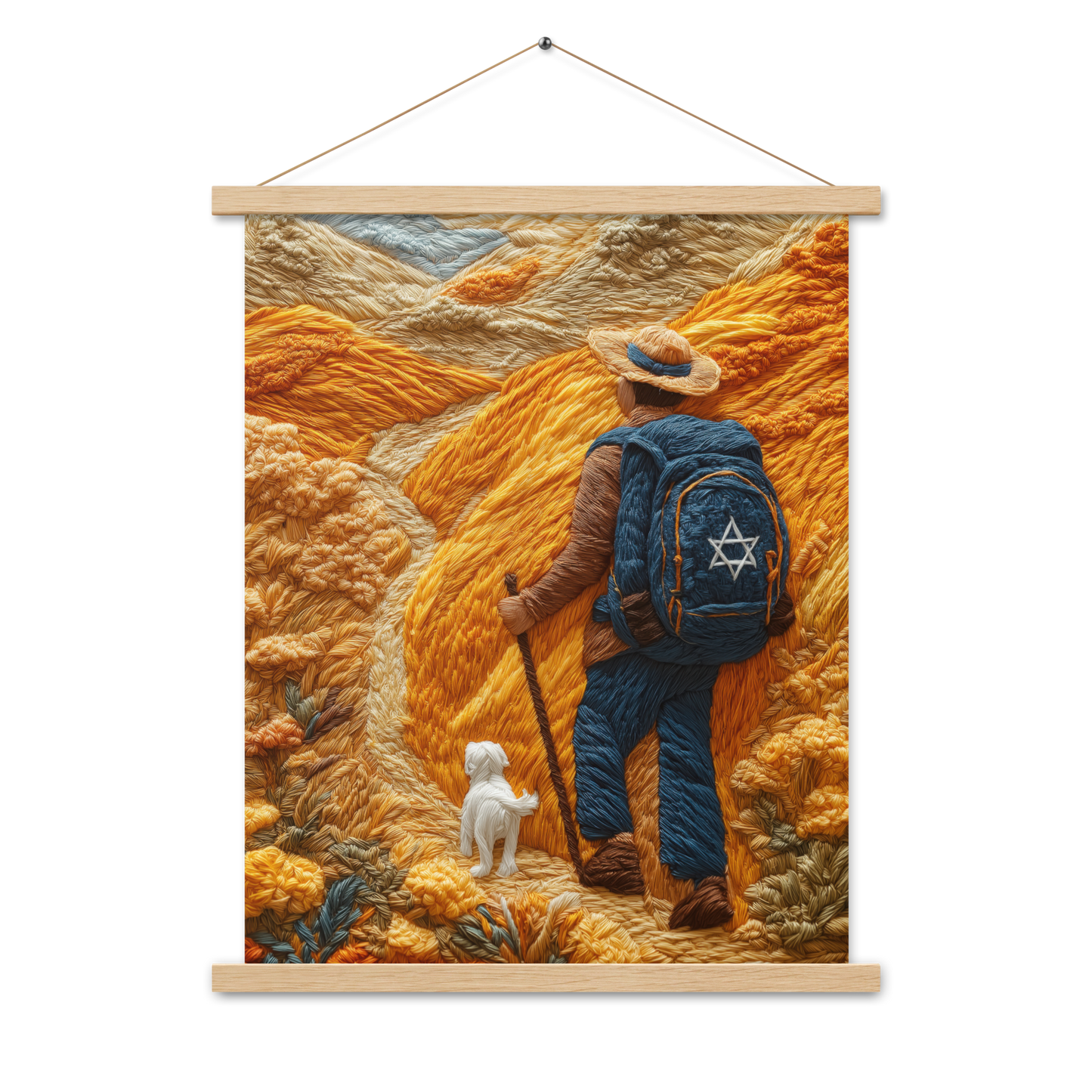 Wooden hanger frame for jew on a self discovery journey