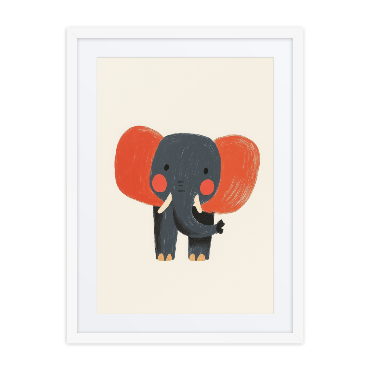 Animal artwork print for kids room decor.