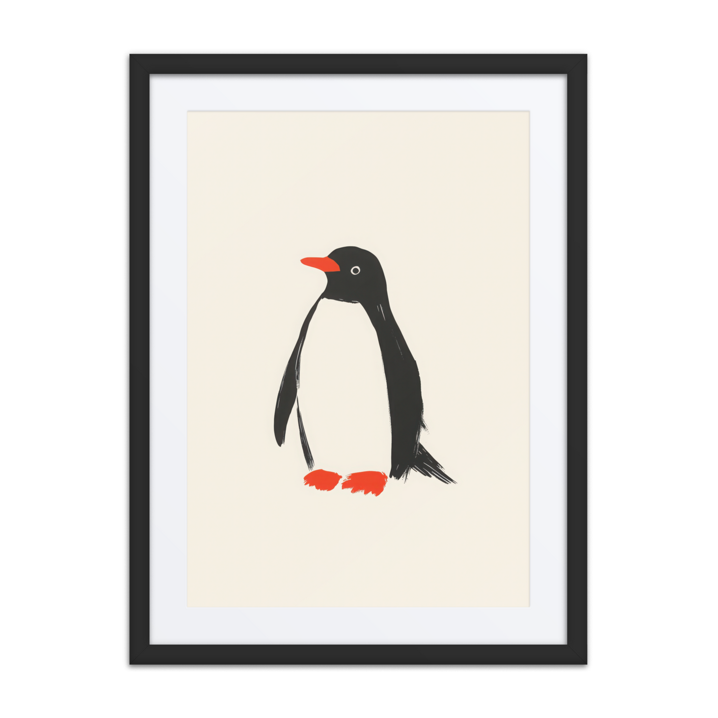 Modern artwork of penguin for kids room decor