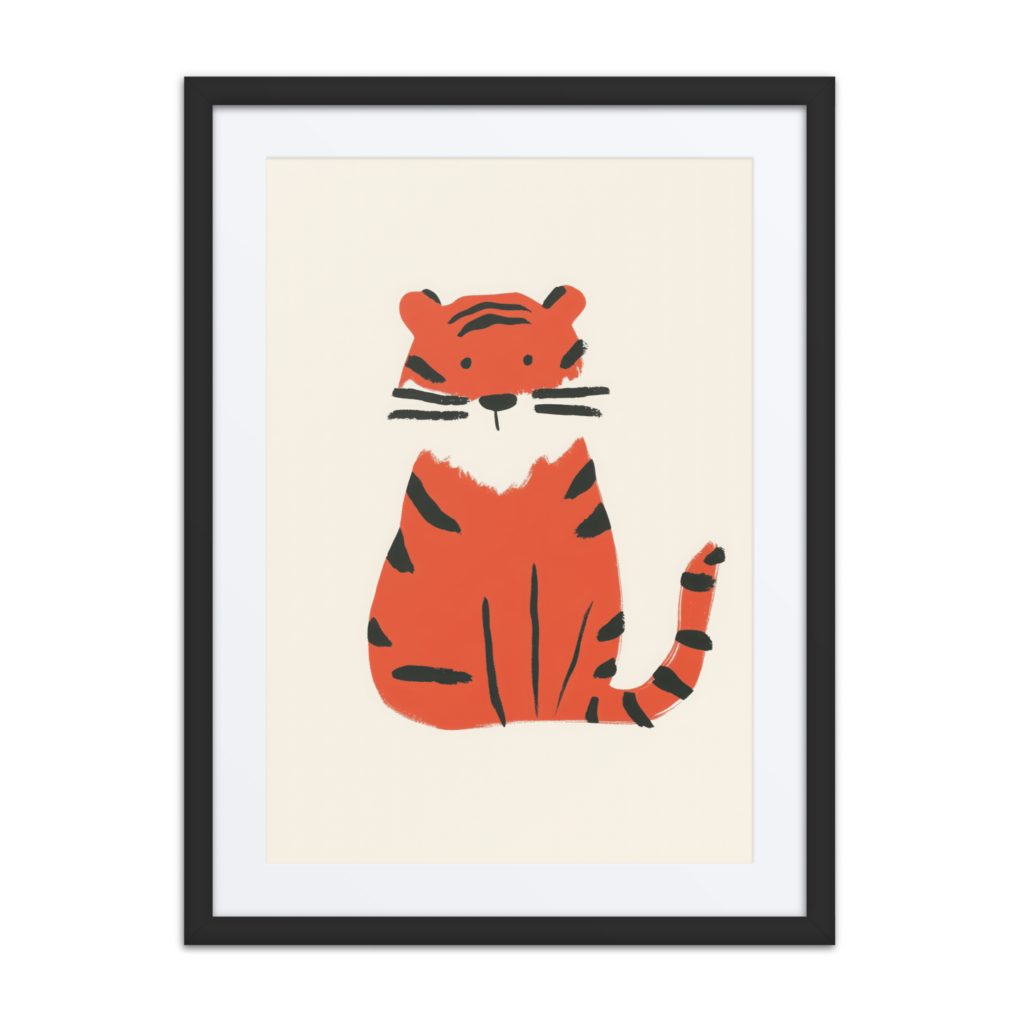 Cute little tiger animal artwork print