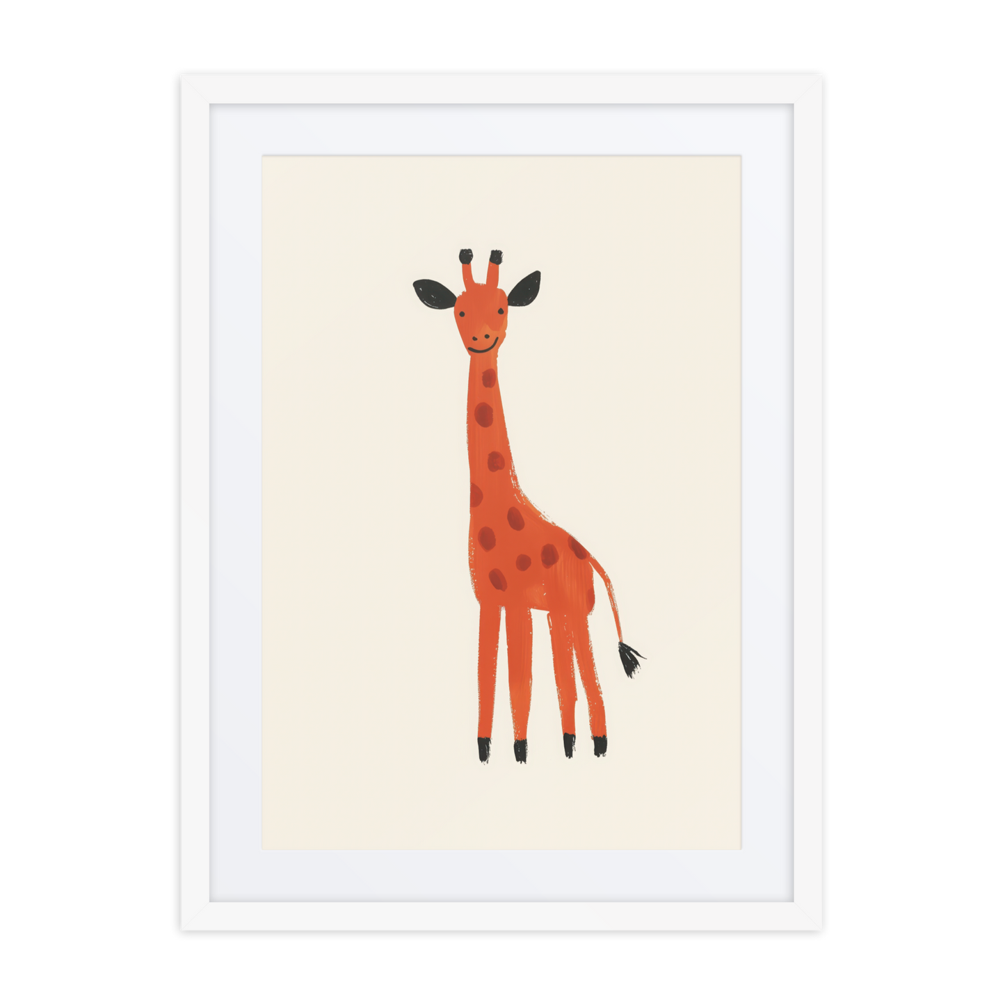 Artwork of giraffe for kids bedroom.