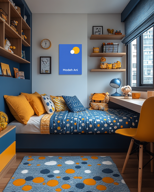 An elegant Jewish art print of the Modeh Ani prayer, a perfect addition to a bedroom or meditation space to start the day with gratitude.