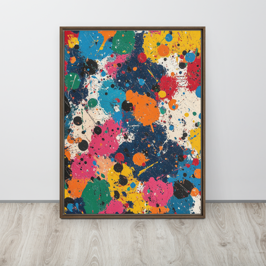 A dynamic and expressive Judaica painting, filled with splashes of bold color and raw energy, making it the perfect centerpiece for a modern space.