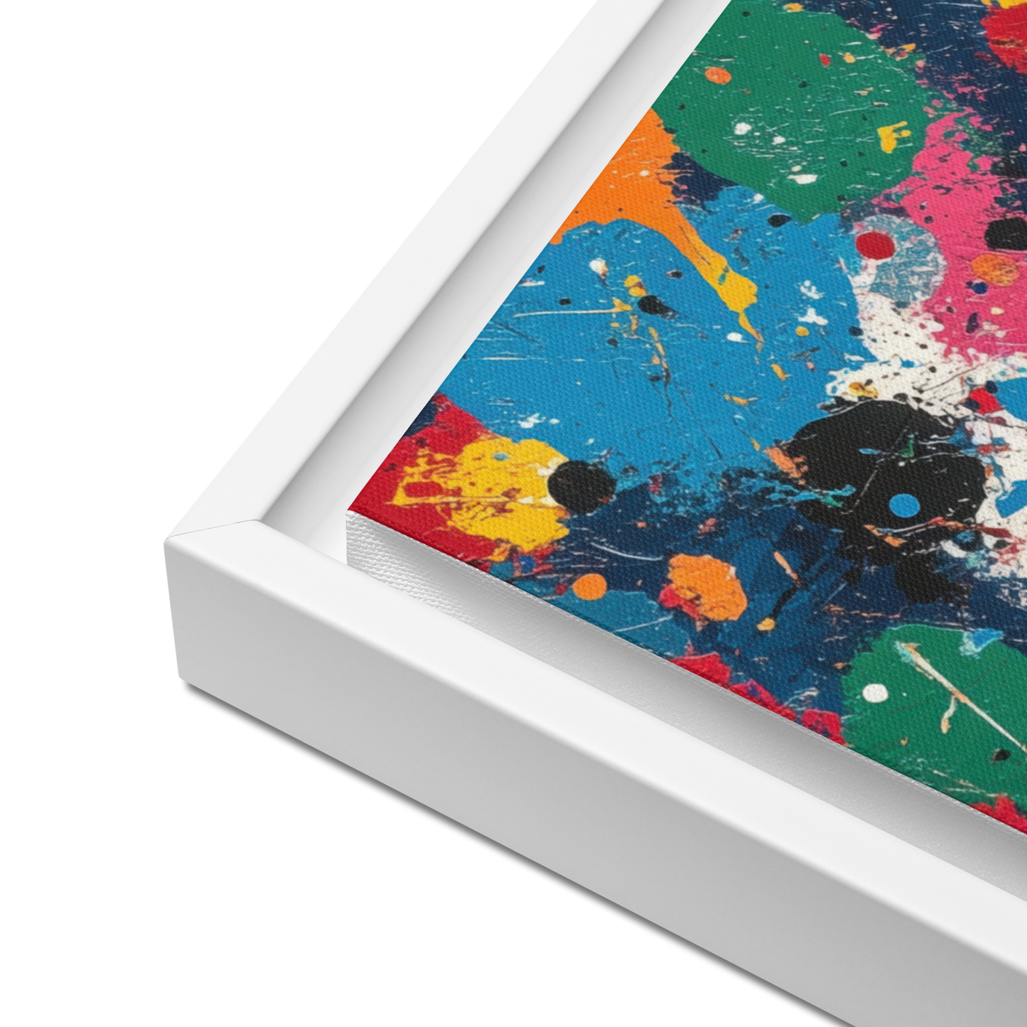 An abstract Jewish painting bursting with attitude, movement, and color, bringing chaos and creativity together in perfect harmony.