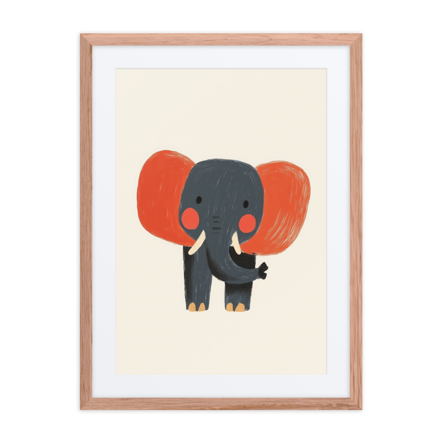 An elephant digital drawing print by beraishis.