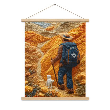 Wooden hanger frame for jew on a self discovery journey