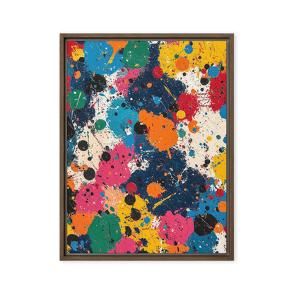 A high-energy, colorful Jewish abstract art piece that transforms any space with its bold splashes and artistic freedom.